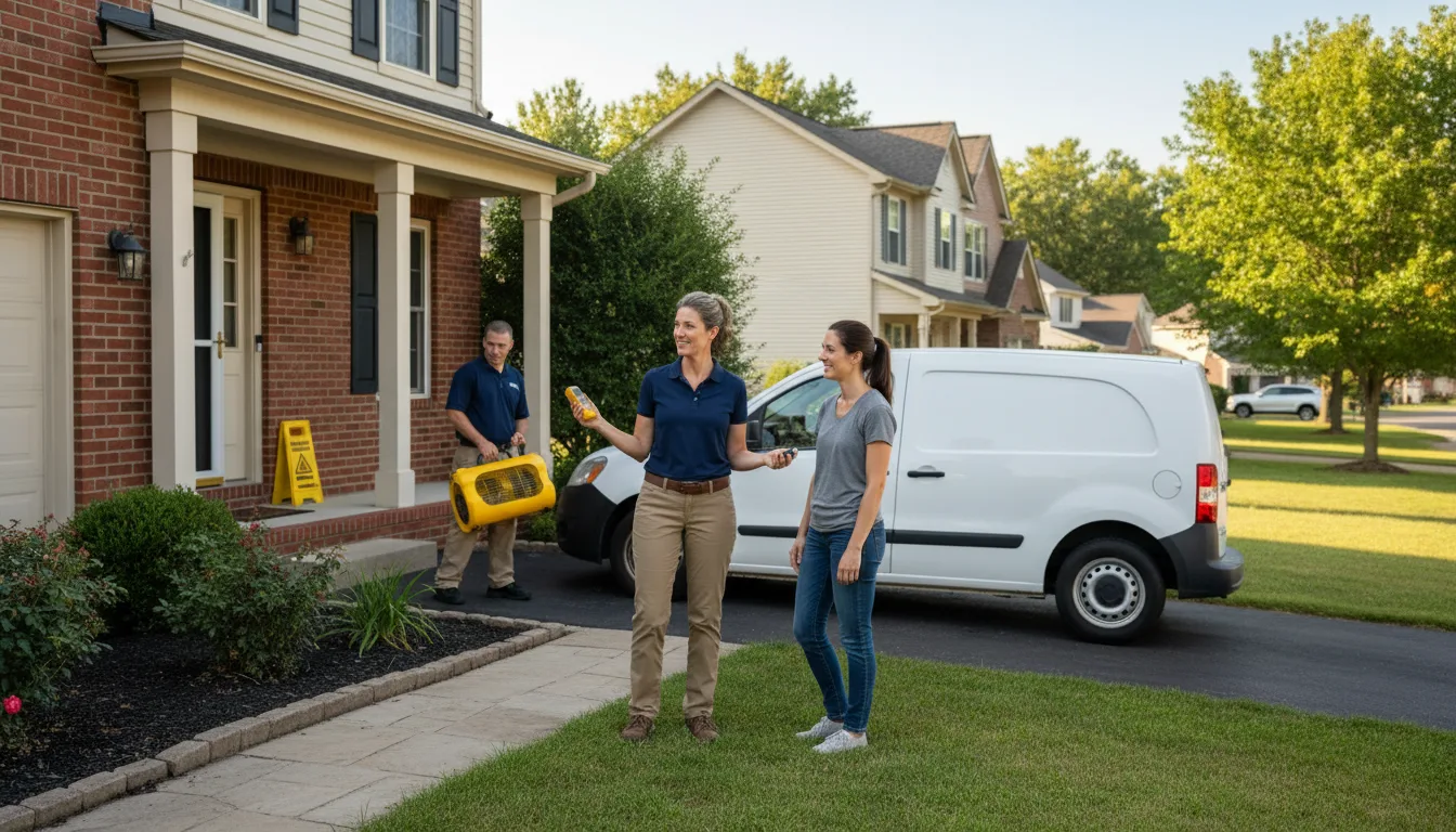 Residential water damage restoration in Ironton, OH